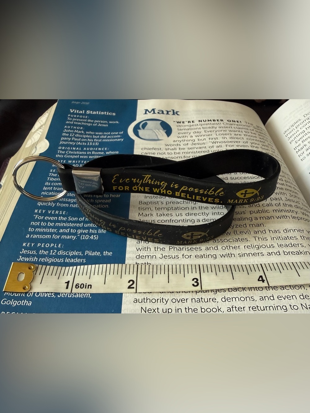 Inspirational Silicone Bracelet &  Keychain